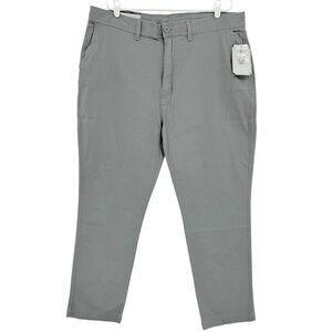 Hallstatt Men's Stretch Standard Fit Dark Grey Chino Pants Size 42x30 NWT
